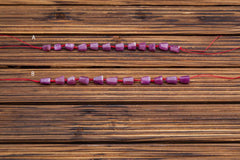 Genuine Ruby Corundum 8-9.5mm faceted beads (ETB00921)