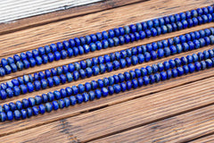 Matte Lapis Lazuli 12.5-14.5mm rondelle beads (amazing blue colour with gold sparkles) (ETB00866)