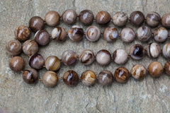 Wood Opalite/ Petrified Wood 15-16.5mm round beads (ETB00848)