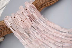 Rose quartz cylinder beads 14-23mm (ETB01763) Healing crystal/Reiki healing/Healing necklace