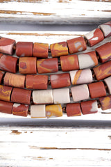 Matte Noreena Jasper small cylinder beads 7-8mm (ETB01751) Unique jewelry/Vintage jewelry/Gemstone beads