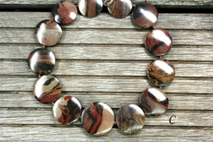 Indian Paint Jasper round disc beads (ETB01012)