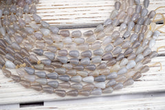 Grey Agate CORN shape beads 13-15mm (ETB01780) Unique jewelry/Vintage jewelry/Gemstone necklace