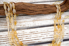 Citrine quartz (Brazil) 7-8mm marquise beads (ETB01745)  Healing crystals/Unique jewelry/Vintage jewelry/Gemstone necklace