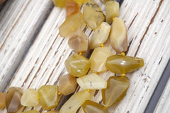 Yellow Opalite Facet beads AB GRADE (ETB01746) Unique jewelry/Vintage jewelry/Gemstone necklace