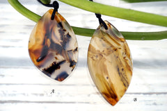 Montana Moss Agate freeform pendants (ETP00277)