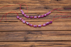 Genuine Ruby Corundum 8-9.5mm faceted beads (ETB00921)