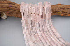 Rose quartz cylinder beads 14-23mm (ETB01763) Healing crystal/Reiki healing/Healing necklace