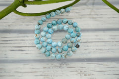 Rare Larimar 8-8.5mm round beads (ETB01032)