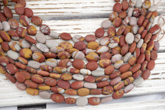 Matte Noreena Jasper OVAL SHAPE beads 10-13mm (ETB01757) Unique jewelry/Vintage jewelry/Gemstone beads
