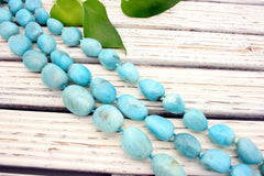 Peruvian Amazonite freeform beads/ tumblings (ETB00020)