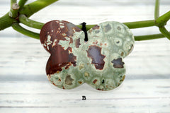 Rainforest Rhyolite butterfly pendants (ETP00278)