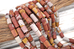 Matte Noreena Jasper small cylinder beads 7-8mm (ETB01751) Unique jewelry/Vintage jewelry/Gemstone beads