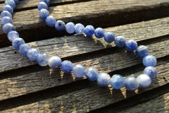 Rare Blue Sapphire faceted 5-6mm round beads (ETB00664)