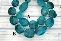 Natural Amazing Blue Peruvian Chrysocolla freeform beads (ETB01226)