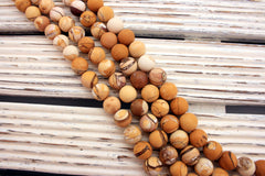 Matte Brecciated Mookaite Jasper 11-12mm round beads (ETB00004)