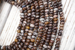 Matte Outback Jasper rondelle  beads 8-9mm (ETB01776) Unique jewelry/Vintage jewelry/Gemstone necklace