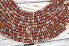 Matte Noreena Jasper  rondelle beads 9-11mm (ETB01777) Unique jewelry/Vintage jewelry/Gemstone beads