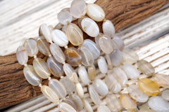 Natural Agate OVAL SHAPE beads 12-17mm (ETB01756) Healing crystal/Reiki healing/Healing necklace