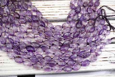 Amethyst Oval beads AB GRADE 10-16MM (ETB01755) Healing crystal/Reiki healing/Healing necklace