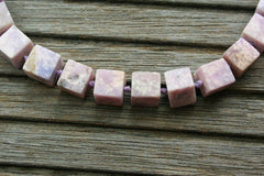 Matte Wyominy Amethyst Sage 10mm cube beads  (ETB00998)