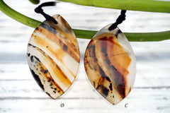 Montana Moss Agate freeform pendants (ETP00277)