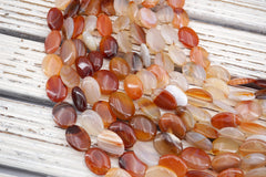 Carnelian oval shape beads 14-22mm (ETB01769) Healing crystal/Reiki healing/Healing necklace