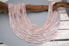 Rose quartz cylinder beads 14-23mm (ETB01763) Healing crystal/Reiki healing/Healing necklace
