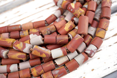 Matte Noreena Jasper small cylinder beads 7-8mm (ETB01751) Unique jewelry/Vintage jewelry/Gemstone beads