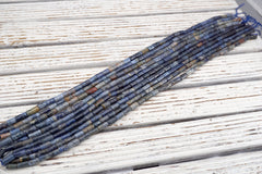 Blue Dumortierite Cylinder beads 9-16MM (ETB01772)  Healing crystal/Unique jewelry/Vintage jewelry/Yoga jewelry