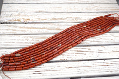 Red Jasper cylinder beads 7-8mm (ETB01750) Unique jewelry/Vintage jewelry/Gemstone necklace
