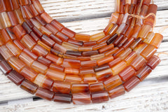 Carnelian cylinder beads 15-21mm (ETB01762) Healing crystal/Reiki healing/Healing necklace