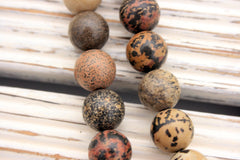 Variegated Jasper 12mm round beads (ETB01207)