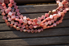 Rhodochrosite 7-15mm rhombus beads (ETB00641)