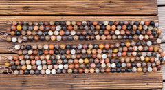 Matte Petrified Rainbow Wood from Arizona 12.5-13.5mm round beads (ETB00909)