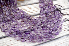 Amethyst Oval beads AB GRADE 10-16MM (ETB01755) Healing crystal/Reiki healing/Healing necklace
