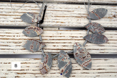 Matte Sonoran Dendrite Rhyolite freeform beads (ETB01697) Unique jewelry/Vintage jewelry/Gemstone necklace