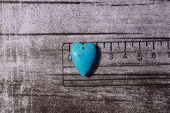 (SPL00080) Sleeping beauty turquoise small heart pendant