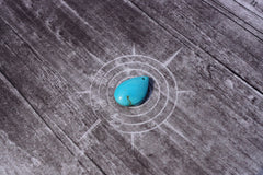 (SPL00084) Sleeping beauty turquoise small freeform pendant
