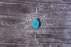 (SPL00084) Sleeping beauty turquoise small freeform pendant