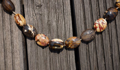 (SPL00063) Petrified Peanut Wood from Australia oval beads