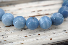 Owyhee Blue Opal round beads 9-9.5mm (ETB01608) Unique jewelry/Vintage jewelry/Gemstone necklace