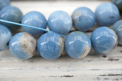Owyhee Blue Opal round beads 9-9.5mm (ETB01608) Unique jewelry/Vintage jewelry/Gemstone necklace