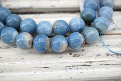 Owyhee Blue Opal round beads 9-9.5mm (ETB01608) Unique jewelry/Vintage jewelry/Gemstone necklace