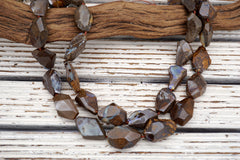 Boulder Opal freeform faceted beads (ETB01581) Rarestone