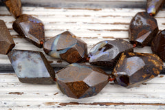 Boulder Opal freeform faceted beads (ETB01581) Rarestone