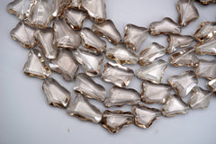 Smoky quartz (Brazil) Facetted Freeform beads (ETB01700) Healing crystal/Reiki healing/Healing necklace