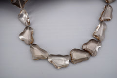 Smoky quartz (Brazil) Facetted Freeform beads (ETB01700) Healing crystal/Reiki healing/Healing necklace