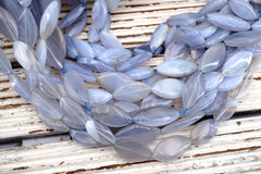 Blue Chalcedony marquise beads 10-12mm (ETB01710) Healing crystal/Reiki healing/Healing necklace