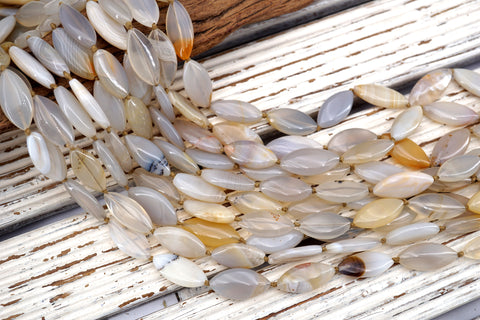 Natural Agate marquise beads 10-12mm (ETB01711) Healing crystal/Reiki healing/Healing necklace